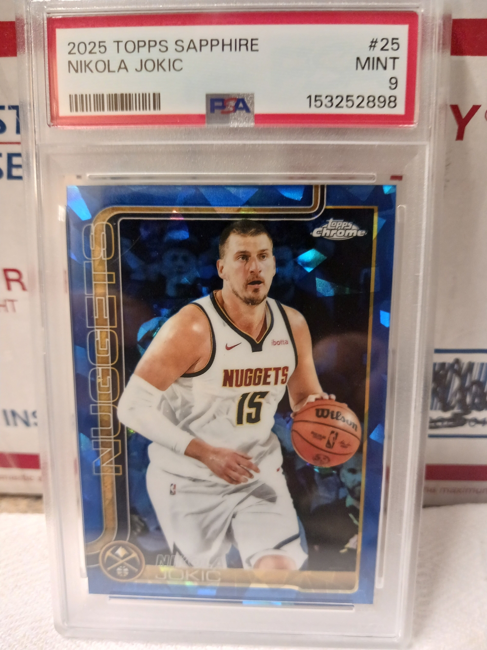 2024TOPPA CHROME NIKOLA JOKIC SAPPHIRE BLUE PSA MINT 9